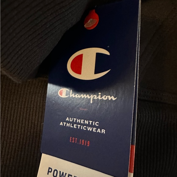 NWT CHAMPION THICK XL COTTON HOODIE (NAVY BLUE W/NAVY BLUE LOGO RARE) - Picture 6 of 6